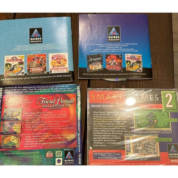 Lot of 4 PC CD-ROM Games Trivial Pursuit, Smart Games 2, Sorry, Battleship - Picture 4 of 5